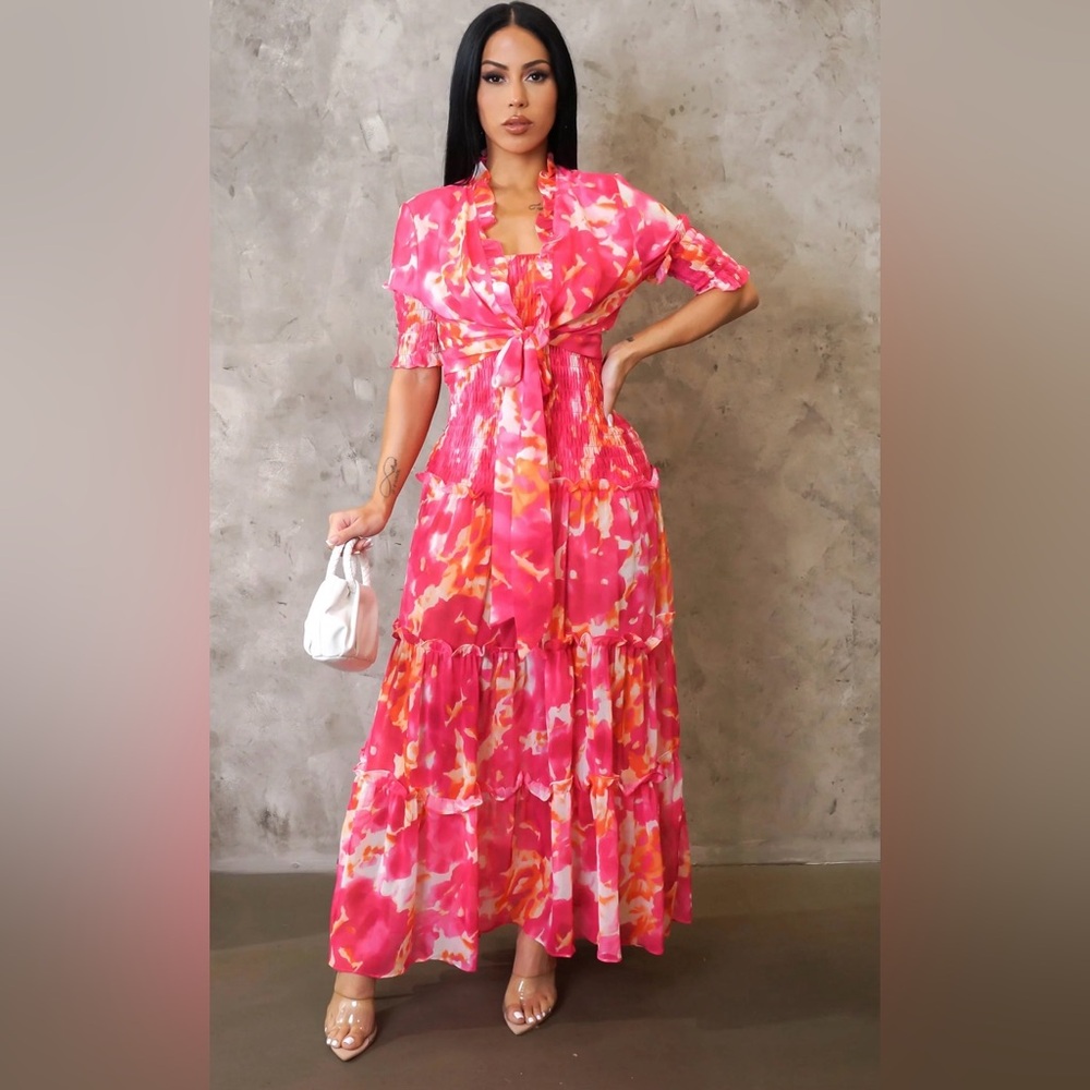 Fuchsia 2 piece set. (SMALL AND LARGE LEFT)